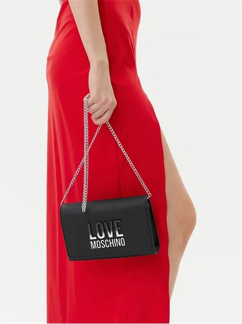 BORSA PU GRS NERO+GALV.NIKEL LOVE MOSCHINO | JC4260PP0MKD0/00B